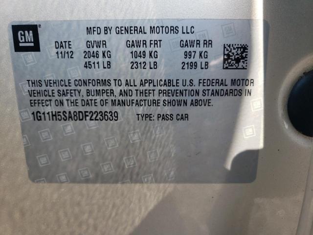 1G11H5SA8DF223639 - 2013 CHEVROLET MALIBU LTZ Qəhvəyi foto 12