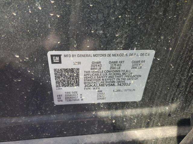 3GKALMEV5ML342032 - 2021 GMC TERRAIN SLE ნაცრისფერი ფოტო 12