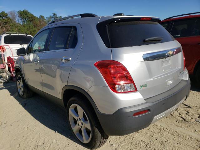 3GNCJRSB8GL262558 - 2016 CHEVROLET TRAX LTZ SILVER photo 3