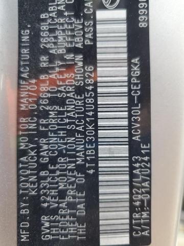 4T1BE30K14U854826 - 2004 TOYOTA CAMRY LE GOLD photo 14