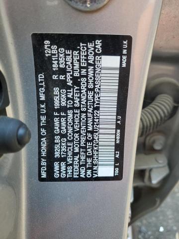 SHHFK7G45LU214122 - 2020 HONDA CIVIC SPORT SILVER photo 13