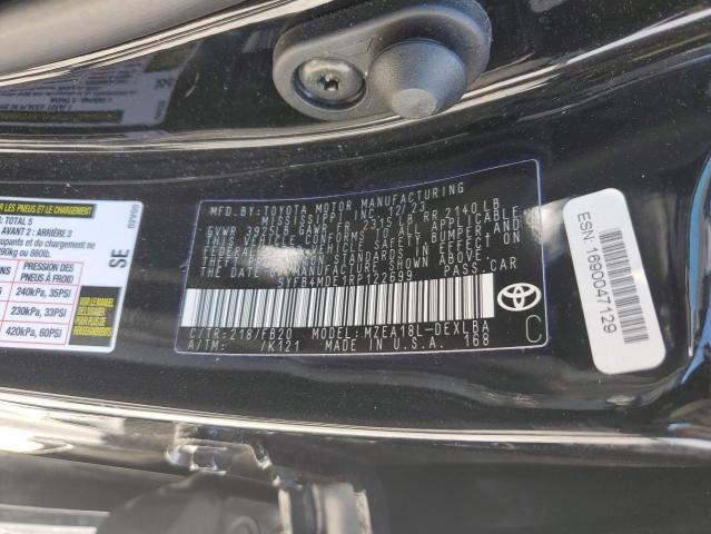 5YFB4MDE1RP122699 - 2024 TOYOTA COROLLA LE 黑色 照片 12