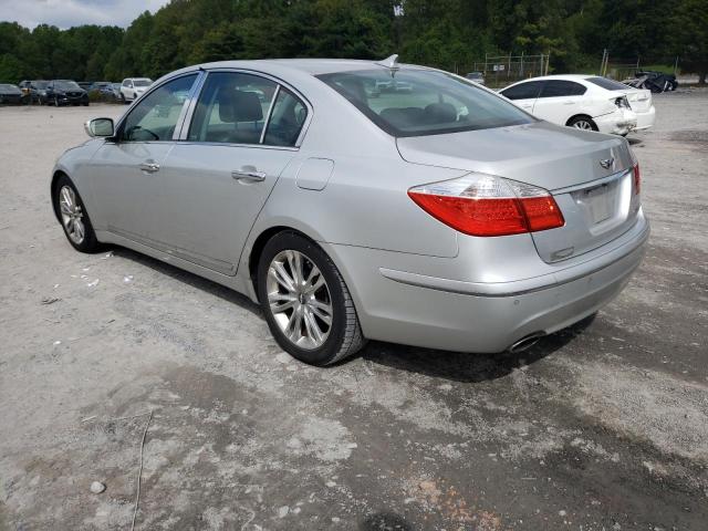 KMHGC46F49U055688 - 2009 HYUNDAI GENESIS 4.6L SILVER photo 2