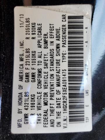 1HGCR2F5XEA091475 - 2014 HONDA ACCORD SPORT BLACK photo 13
