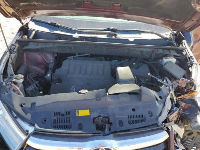 5TDJKRFH2GS259385 - 2016 TOYOTA HIGHLANDER XLE Bordo foto 11