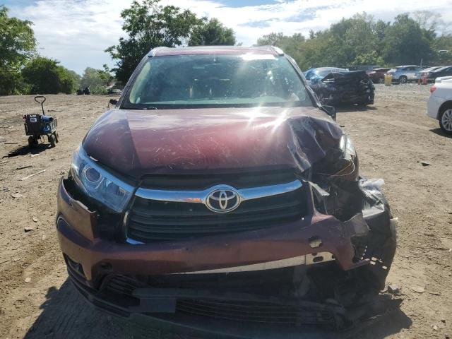 5TDJKRFH2GS259385 - 2016 TOYOTA HIGHLANDER XLE Bordo foto 5