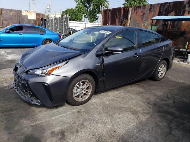 JTDKARFU2L3122057 - 2020 TOYOTA PRIUS L GRAY photo 1