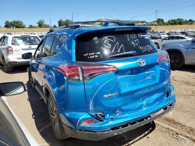 JTMRJREV2JD239895 - 2018 TOYOTA RAV4 HV LE BLUE photo 2