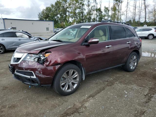 2HNYD2H88CH542230 - 2012 ACURA MDX ADVANCE BURGUNDY photo 1