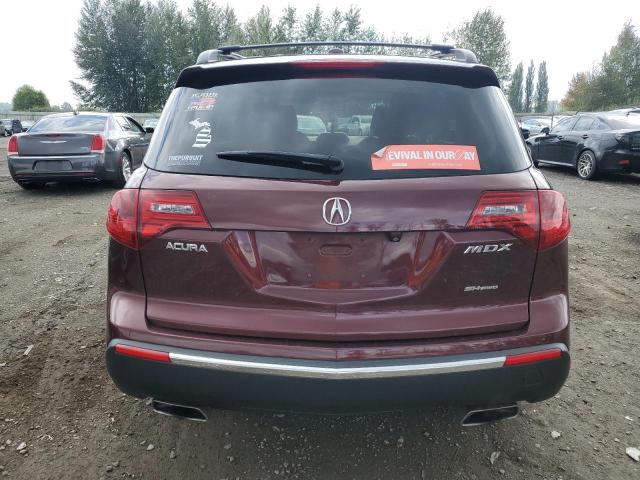 2HNYD2H88CH542230 - 2012 ACURA MDX ADVANCE BURGUNDY photo 6