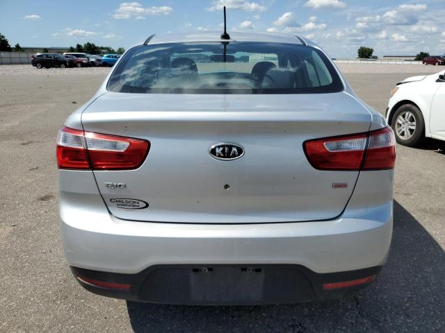 KNADM4A38D6127021 - 2013 KIA RIO LX SILVER photo 6