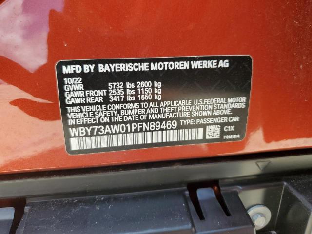 WBY73AW01PFN89469 - 2023 BMW I4 EDRIVE 40 橙色 照片 13