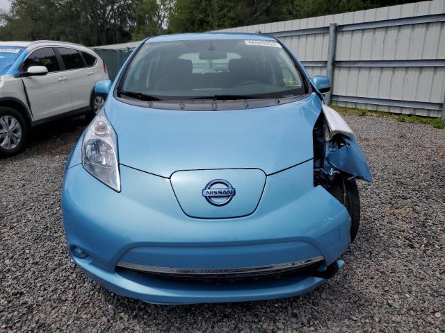 1N4AZ0CP9FC316237 - 2015 NISSAN LEAF S BLUE photo 5