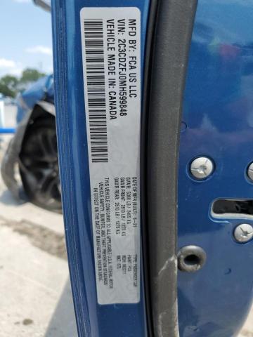 2C3CDZFJ0MH599848 - 2021 DODGE CHALLENGER R/T SCAT PACK BLUE photo 13