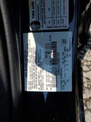 3LNHL2JC7CR807579 - 2012 LINCOLN MKZ BLACK photo 12