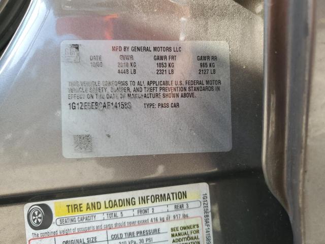 1G1ZE5EB9AF141589 - 2010 CHEVROLET MALIBU LTZ ყავისფერი ფოტო 12