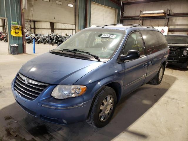 2A8GP64L07R197326 - 2007 CHRYSLER TOWN & COU LIMITED BLUE photo 2