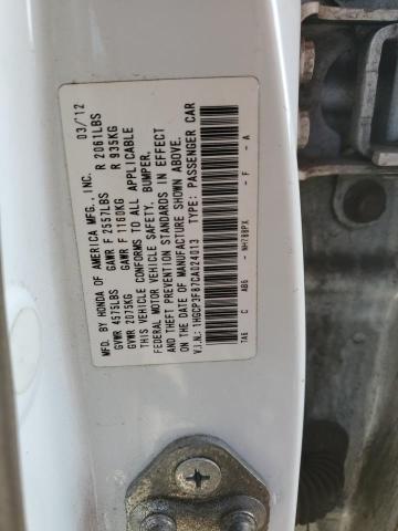 1HGCP3F87CA024013 - 2012 HONDA ACCORD EXL WHITE photo 12