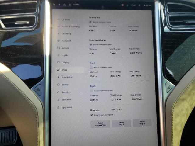 5YJSA1E24GF174817 - 2016 TESLA MODEL S 白色 照片 9