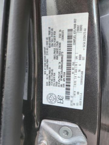 1FMCU9J99KUB89273 - 2019 FORD ESCAPE TITANIUM Серый фото 12