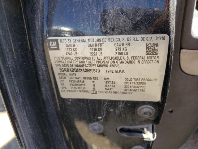 3GNBADDM3AS580579 - 2010 CHEVROLET HHR SS 黑色 照片 12