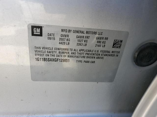 1G11B5SAXGF129851 - 2016 CHEVROLET MALIBU LIM LS SILVER photo 12