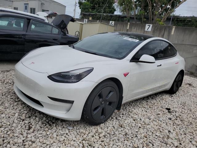 5YJ3E1EB7NF238063 - 2022 TESLA MODEL 3 WHITE photo 1