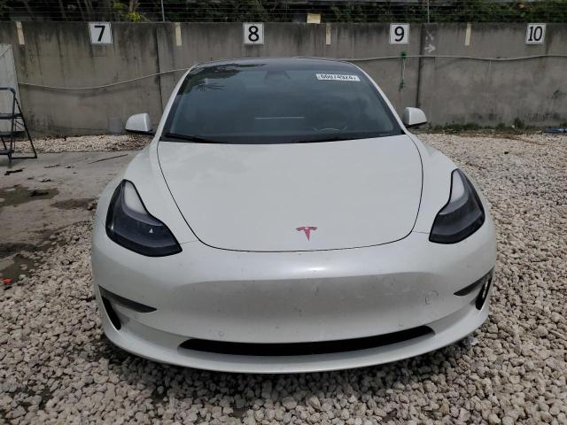 5YJ3E1EB7NF238063 - 2022 TESLA MODEL 3 WHITE photo 5