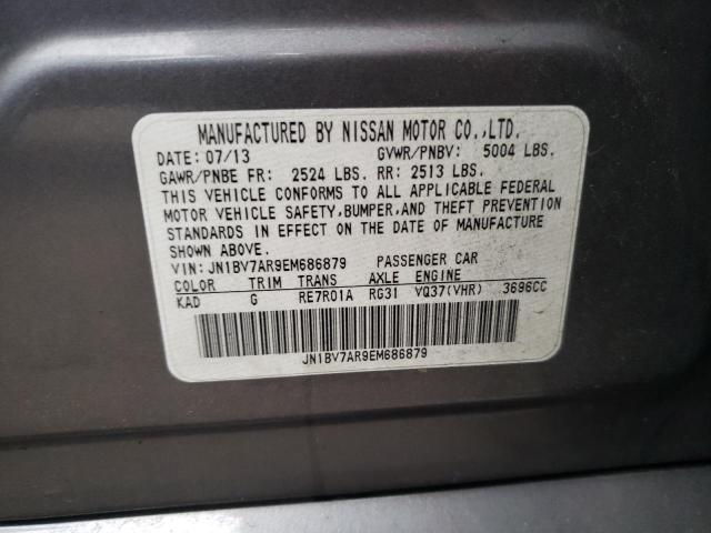 JN1BV7AR9EM686879 - 2014 INFINITI Q50 BASE GRAY photo 12