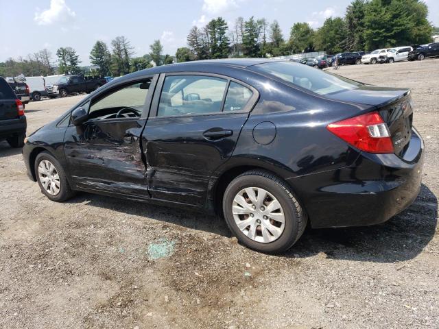 19XFB2F55CE345250 - 2012 HONDA CIVIC LX BLACK photo 2