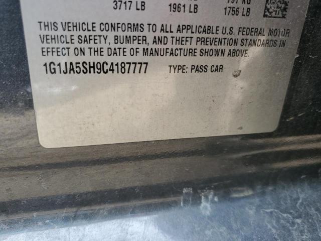 1G1JA5SH9C4187777 - 2012 CHEVROLET SONIC LS 灰色 照片 12