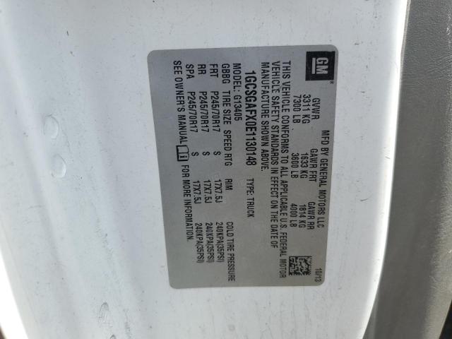 1GCSGAFX0E1130148 - 2014 CHEVROLET EXPRESS G1 WHITE photo 12