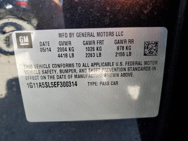 1G11A5SL5EF300314 - 2014 CHEVROLET MALIBU LS BLACK photo 12