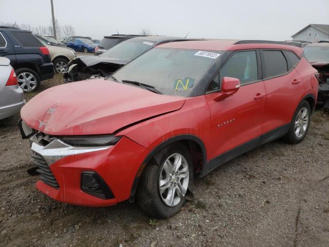 3GNKBCRS0MS545243 - 2021 CHEVROLET BLAZER 2LT RED photo 2