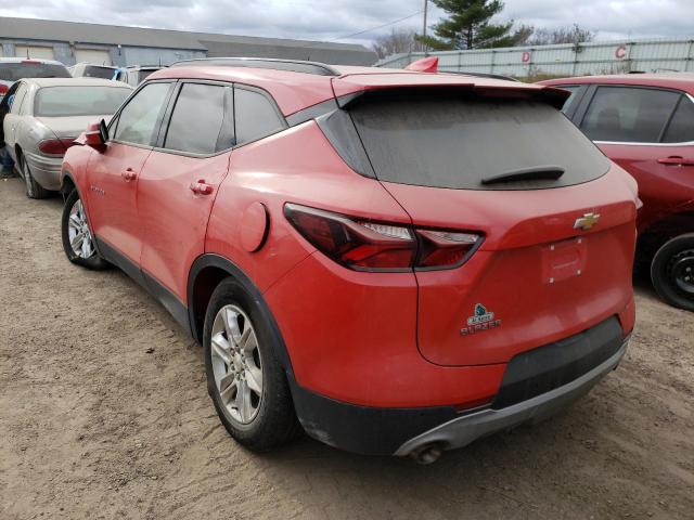 3GNKBCRS0MS545243 - 2021 CHEVROLET BLAZER 2LT RED photo 3