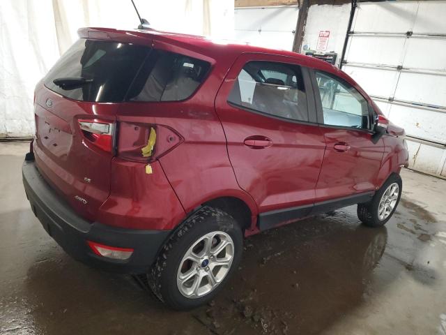 MAJ6S3GL4KC307443 - 2019 FORD ECOSPORT SE MAROON photo 3