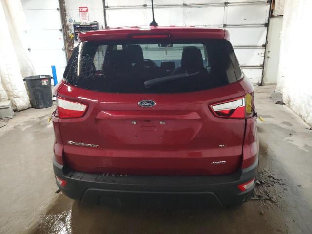 MAJ6S3GL4KC307443 - 2019 FORD ECOSPORT SE MAROON photo 6