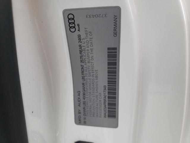 WAUCGAFR9FA017349 - 2015 AUDI S5 PREMIUM PLUS თეთრი ფოტო 13