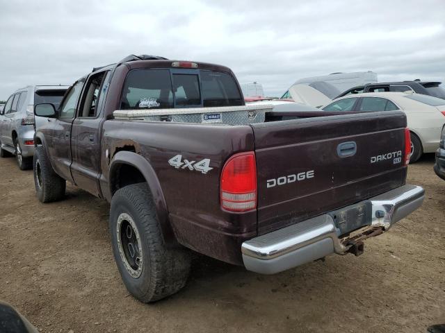 1D7HG48NX4S590813 - 2004 DODGE DAKOTA QUAD SLT PURPLE photo 2