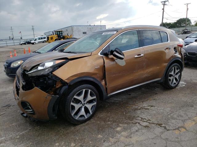 KNDPRCA61H7244204 - 2017 KIA SPORTAGE SX BROWN photo 1