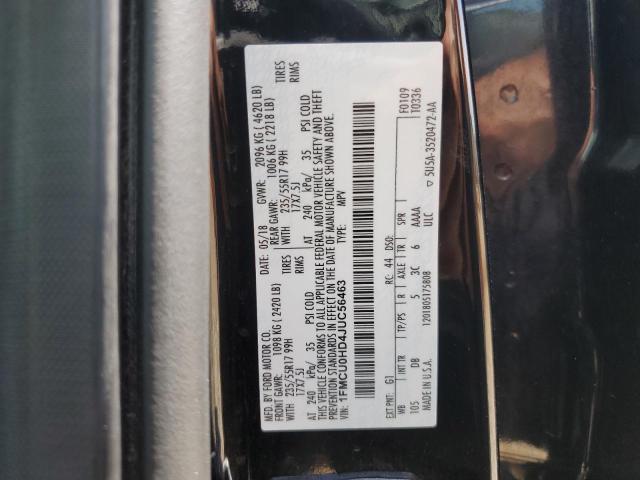 1FMCU0HD4JUC56463 - 2018 FORD ESCAPE SEL Schwarz Foto 13