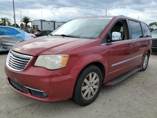 2A4RR8DG4BR713201 - 2011 CHRYSLER TOWN & COU TOURING L RED photo 1