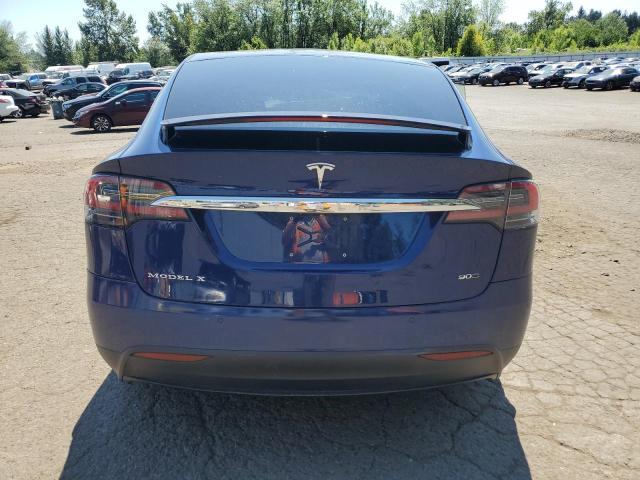 5YJXCBE29HF037184 - 2017 TESLA MODEL X BLUE photo 6