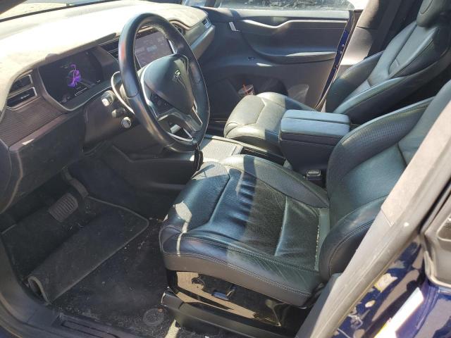 5YJXCBE29HF037184 - 2017 TESLA MODEL X BLUE photo 7