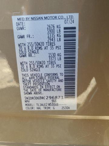 5N1DR3DG9RC296871 - 2024 NISSAN PATHFINDER PLATINUM Qəhvəyi foto 14