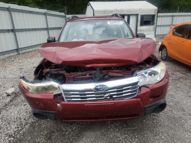 JF2SH6BC6AH792199 - 2010 SUBARU FORESTER XS Темно-червоний фото 5