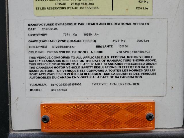 5SFCG3823JE357903 - 2018 HRTL TORQUE TWO TONE photo 10