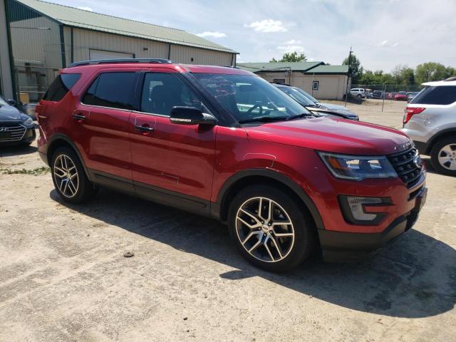 1FM5K8GT1HGC61859 - 2017 FORD EXPLORER SPORT RED photo 4