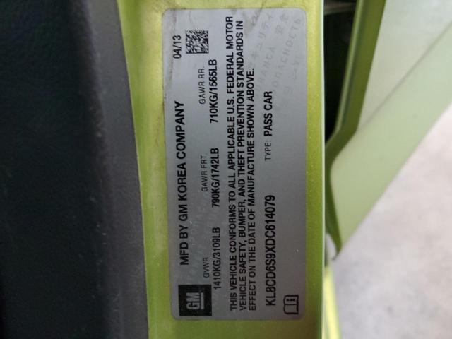 KL8CD6S9XDC614079 - 2013 CHEVROLET SPARK 1LT GREEN photo 13