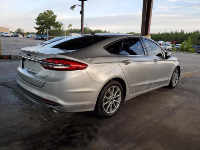 3FA6P0LU5HR323837 - 2017 FORD FUSION SE HYBRID SILVER photo 3